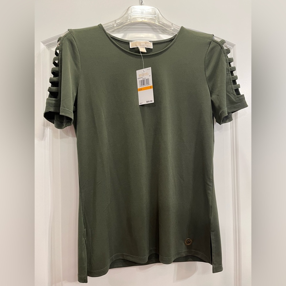 MICHAEL Michael Kors Olive Short Sleeve Top